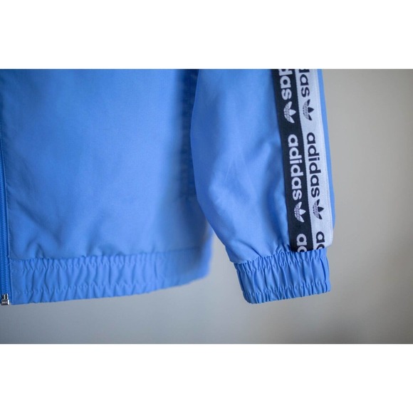 Adidas R.Y.V Taped Sleeves Track Jacket Blue SZ Large Youth - Picture 6 of 10